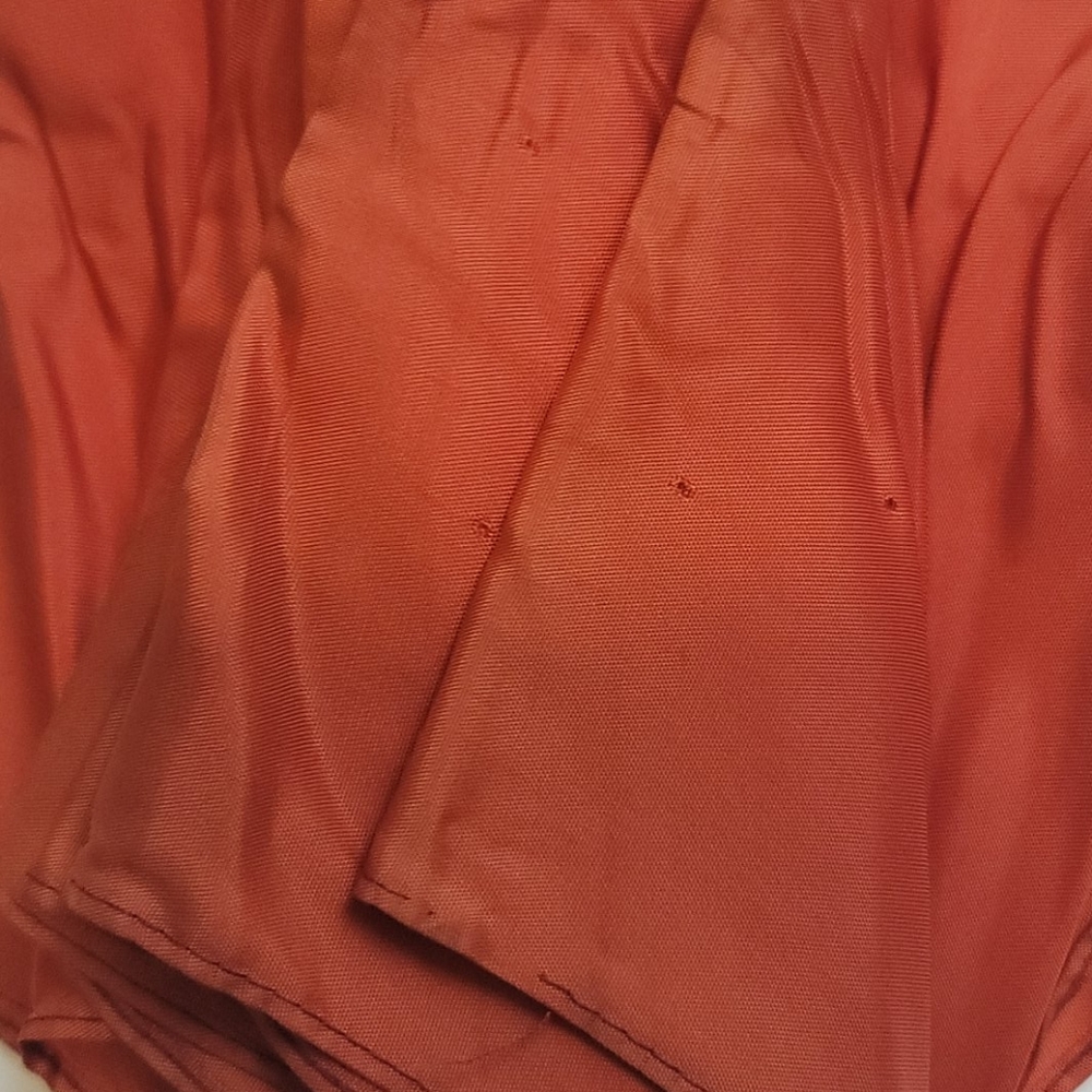 Vintage orange silk unbrella - Picture 9 of 11